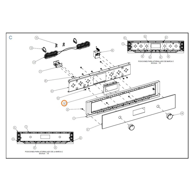 Programmateur Z3340612 pour four AIRLUX AFC106BK, AFC106IX, AFE106IX