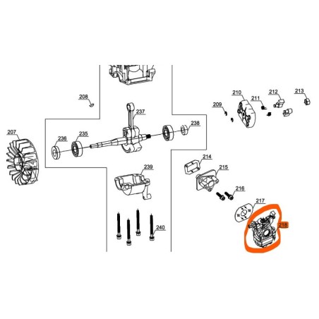 Carburateur débroussailleuse EINHELL modèle GC-BC43IAS