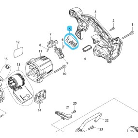 Interrupteur 650734-1 pour meuleuses MAKITA DGA467 / DGA520