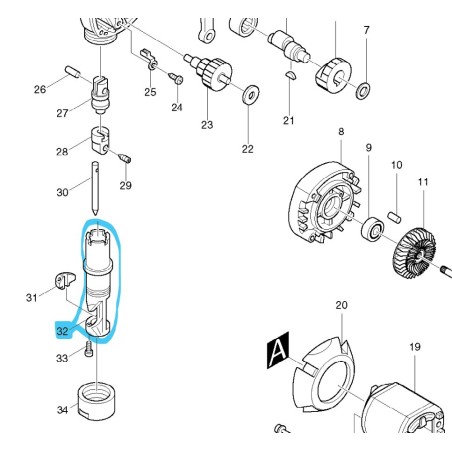 Support de matrice grignoteuse MAKITA JN1601