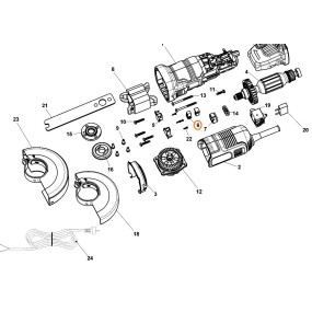 Balai Moteur N598820 pour meuleuses BLACK ET DECKER ADBEG115 - BDAG710 - BEG010
