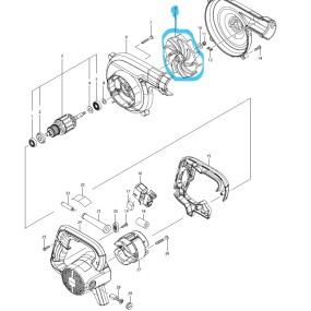 Turbine 240148-8 pour souffleur MAKITA modèle UB1103