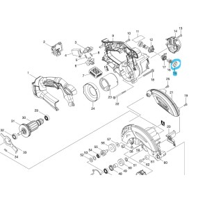 Bouchon porte charbon scies circulaires MAKITA DSS610 - DHS630