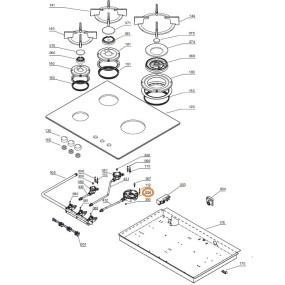 Support injecteur Z0103511 tables de cuisson AIRLUX AV635BK, AV635HBK