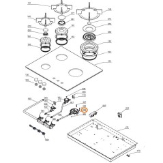 Support injecteur Z0103511 tables de cuisson AIRLUX AV635BK, AV635HBK
