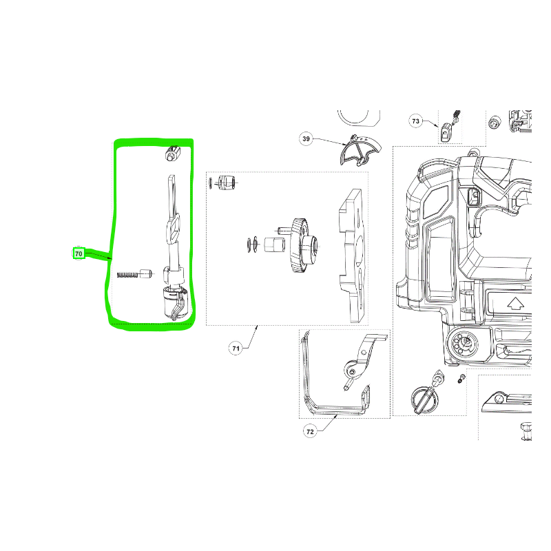 Tringle de course scie sauteuse RYOBI R18JS7 Tringle de course scie sauteuse RYOBI R18JS7