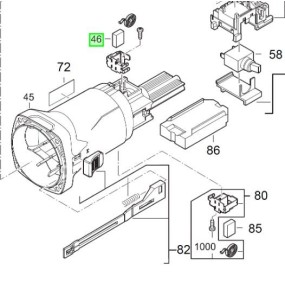 Charbon inférieur 4931428729 pour meuleuse AEG WS11-125