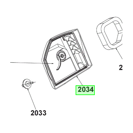 Couvercle boîte à air taille-haies RYOBI RHT25X60RO - RHT25X55R