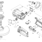 Support de charbon meuleuses MAKITA GA9060R - GA9063 - GA9063R