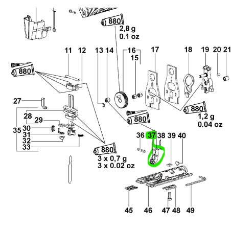 Guide lame pour scie sauteuse METABO STEB 70 / 80 / 100