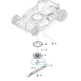 Support de lame pour tondeuses à gazon MAKITA DLM538 - DLM539