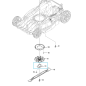 Support de lame pour tondeuses à gazon MAKITA DLM538 - DLM539