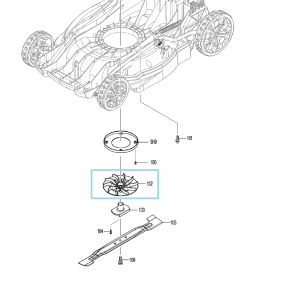 Turbine 240229-8 pour tondeuses à gazon MAKITA DLM480 - DLM539