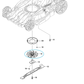 Support de lame pour tondeuses à gazon MAKITA DLM480 - DLM481
