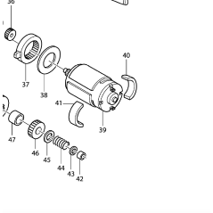 Moteur pour visseuse sans fil MAKITA 6201D