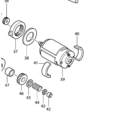 Moteur pour visseuse sans fil MAKITA 6201D
