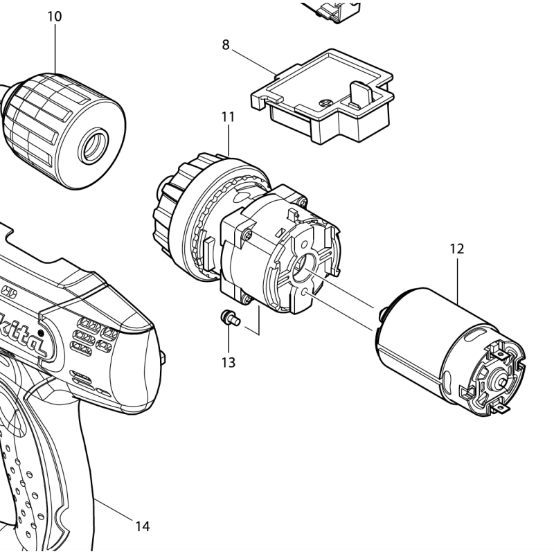 Moteur perceuse / visseuse MAKITA BDF343 - 6280D