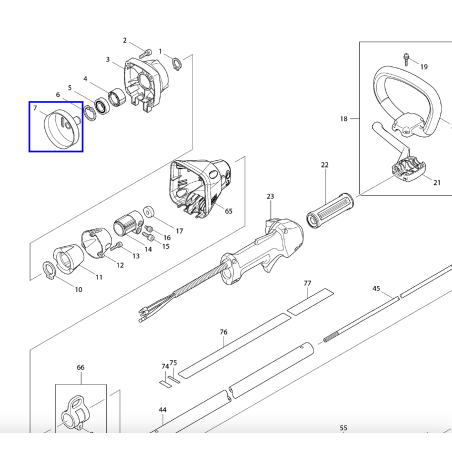 Cloche embrayage débroussailleuse MAKITA / DOLMAR MS-430.4U / EM4350LH