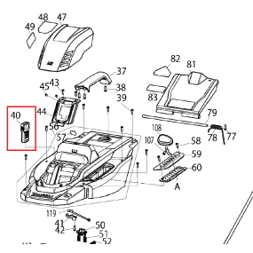 Clé de sécurité tondeuse MAKITA DLM330
