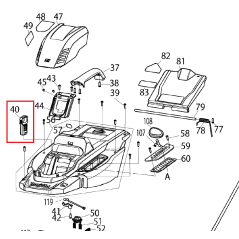 Clé de sécurité tondeuse MAKITA DLM330