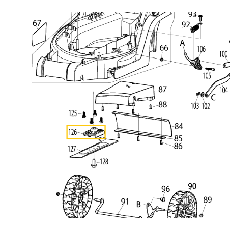 Support de lame pour tondeuse à gazon MAKITA DLM330