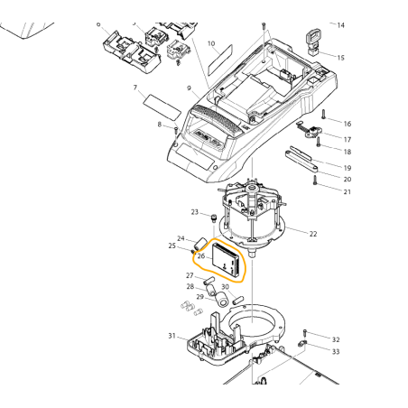 Platine électronique tondeuses MAKITA modèles DLM380