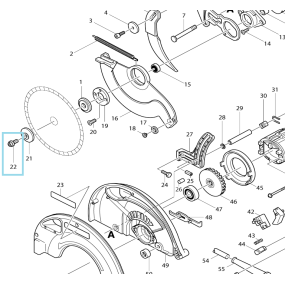 Vis de serrage 265408-7 pour scie circulaire MAKITA 5903R