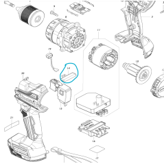 Levier inverseur pour perceuse / visseuse MAKITA BDF440 - DTD145