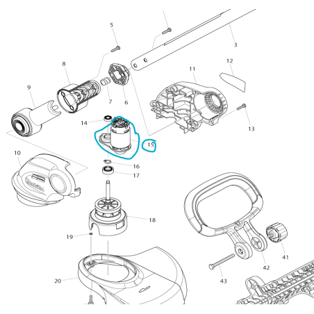 Moteur pour coupe-bordures MAKITA DUR181