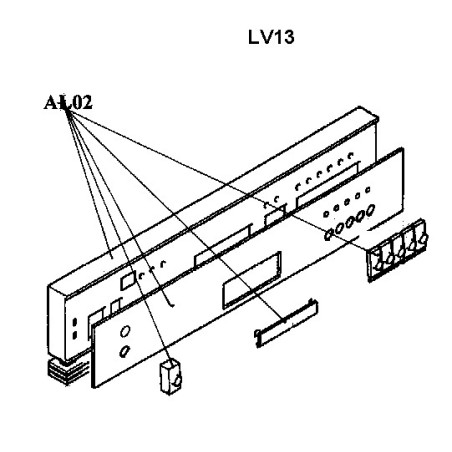 Bandeau du lave vaisselle AIRLUX LV13A