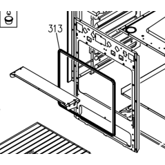 Joint de porte pour cuisinière GLEM. Convient au modèle GU66CVIXN