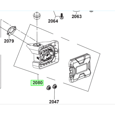 Ensemble boîte à air tondeuse RYOBI RLM4114 - SAV PEM pièces détachées