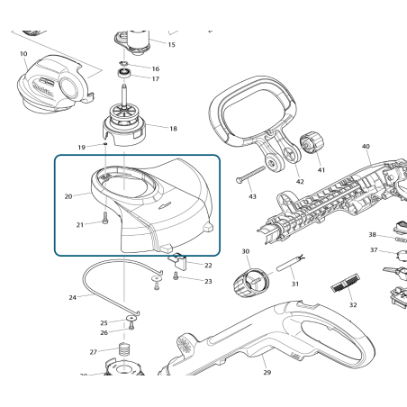 Carter de protection coupe-bordures MAKITA DUR181