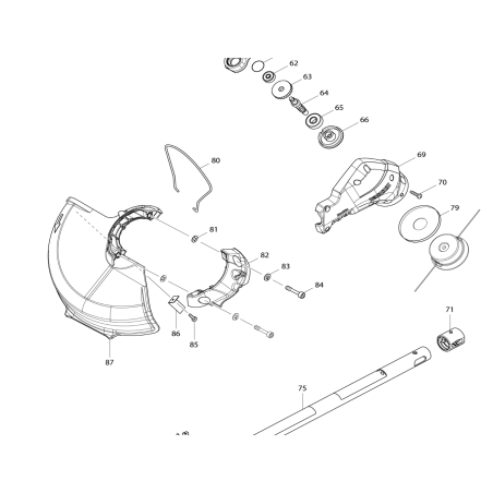 Carter de protection MAKITA DUR182L - DUR182U