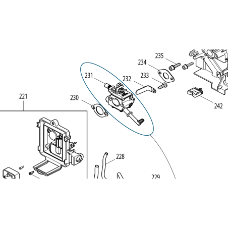 Carburateur débroussailleuse DOLMAR MS4304C