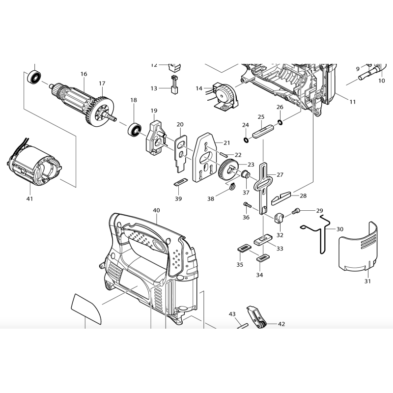 Glissière pour scie sauteuse MAKITA 4329