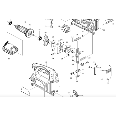 Glissière pour scie sauteuse MAKITA 4329
