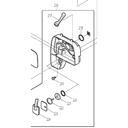 Ensemble boîte à air débroussailleuse MAKITA DOLMAR MS-335.4C