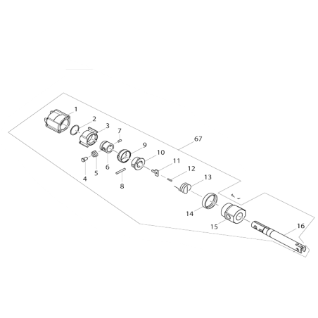 Tringle de course 127397-3 pour scie sabre MAKITA DJR186