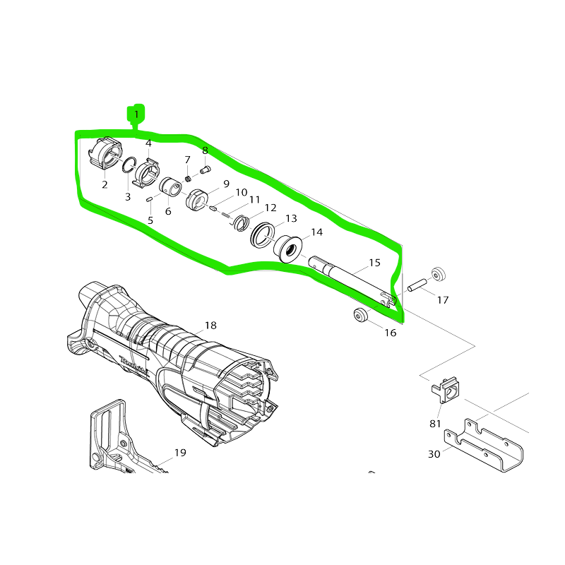 Tringle de course pour scie sabre MAKITA JR3061T