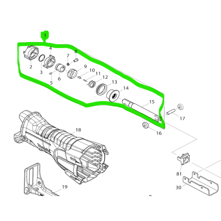 Tringle de course pour scie sabre MAKITA JR3061T