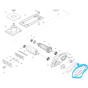 Carter de recouvrement rabot MAKITA KP0800