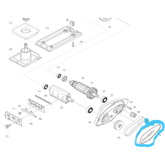 Carter de recouvrement rabot MAKITA KP0800