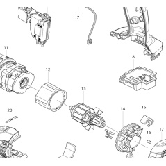 Connecteur de batterie visseuse MAKITA DDF446