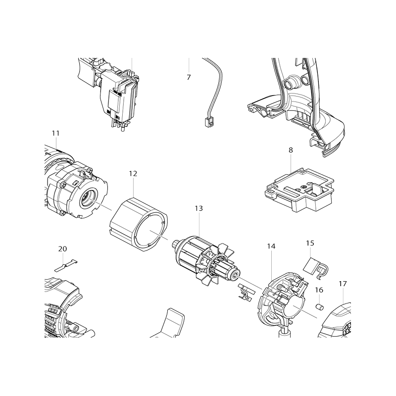 Connecteur de batterie visseuse MAKITA DDF446