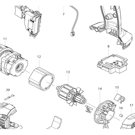 Connecteur de batterie visseuse MAKITA DDF446