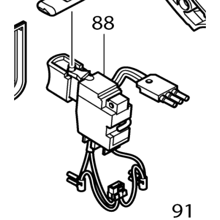 Interrupteur pour perforateur sur batterie MAKITA DHR202.
