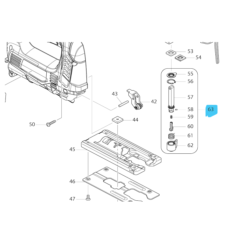 Tringle porte-lame pour scie sauteuse MAKITA JV0600