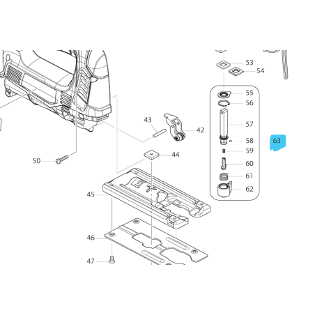Tringle porte-lame pour scie sauteuse MAKITA JV0600