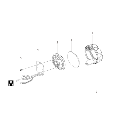 Carter de lentille pour pour lampe MAKITA. Convient au modèle DML815.